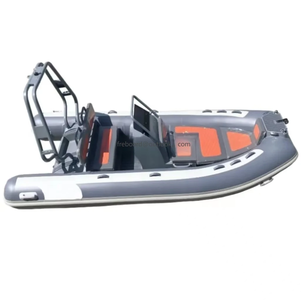 3.9m Aluminum Hull RIB Inflatable Boat PVC Air Tube High Speed Watercraft For Offshore Fishing Outdoor Water Sport
