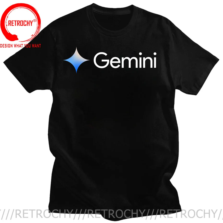 Gemini AI T Shirt Men Cool Minimal Google Artificial Intelligence AI Tech T-Shirt Casual Soft Breathable Graphic Stylish Tshirt