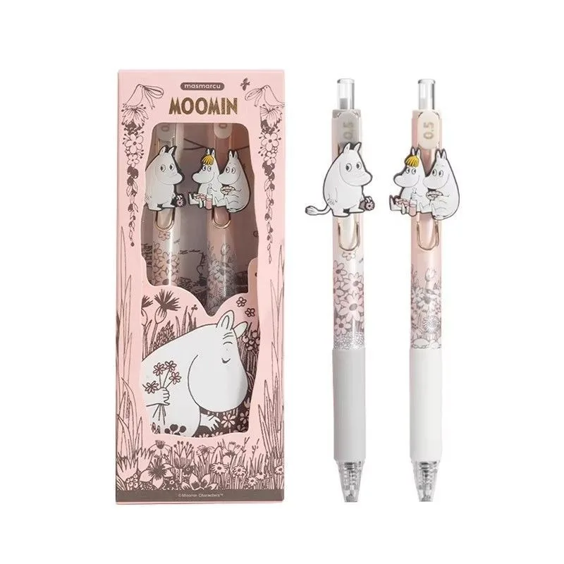Moomin Cute Retractable Gel Pens 0.5mm Fine Point Smooth Writing Ballpoint Pens Daily School Stationery Supplies for Students view 5