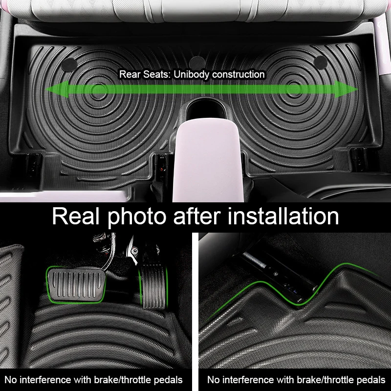 Premium Custom Waterproof 3D TPE Car Floor Mats Eco Odor Free Full Protection Easy Clean Odorless Interior Accessories