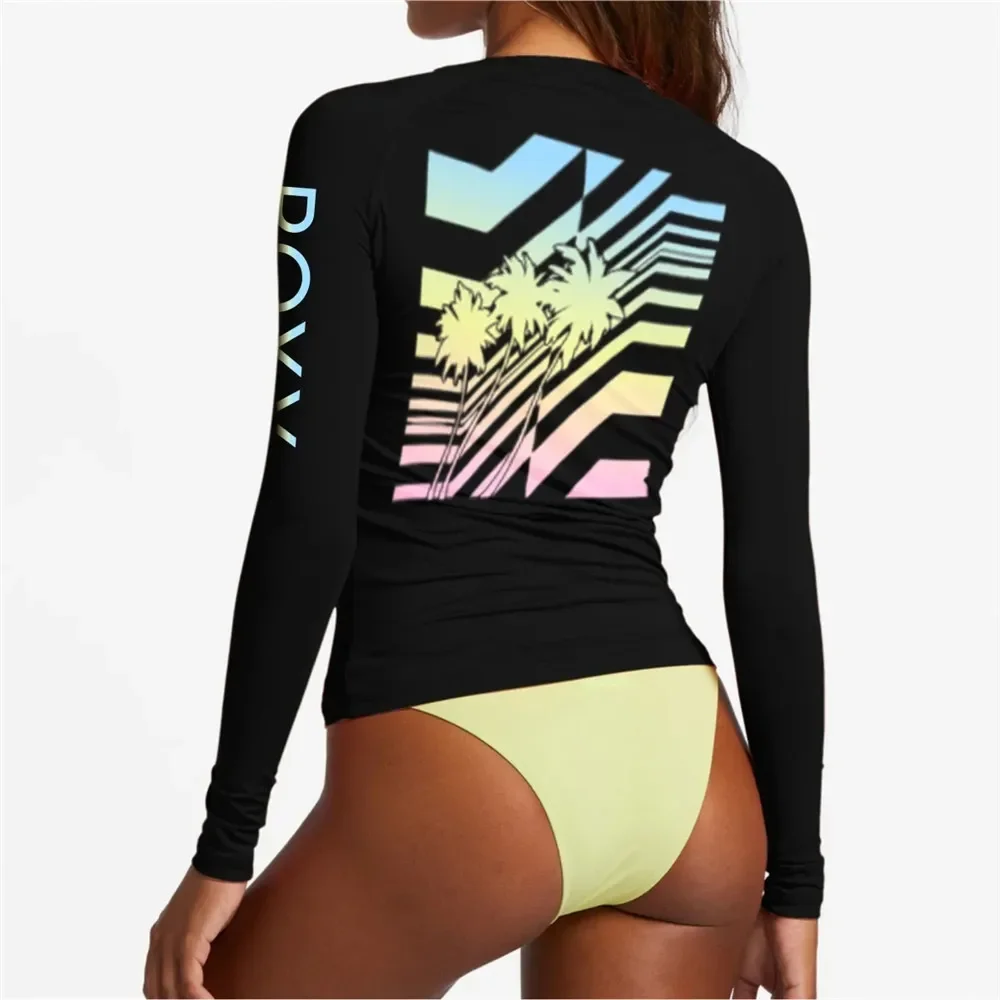 Roxy Women's Long Sleeve Beach Sun Protection Swimsuit Quick Dry Sports Suit Upf50 Divingsuit For Surfing