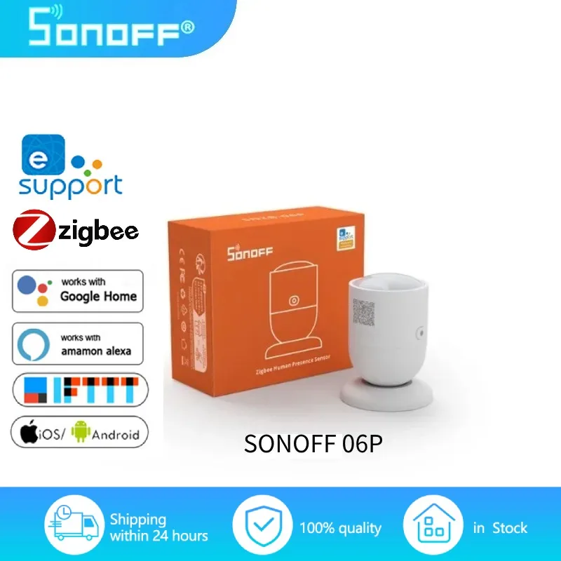 SONOFF SNZB-06P Human Presence Sensor Zigbee light Sensor Smart Scene Microwave Radar Light Sensing Work With Alexa Google Home