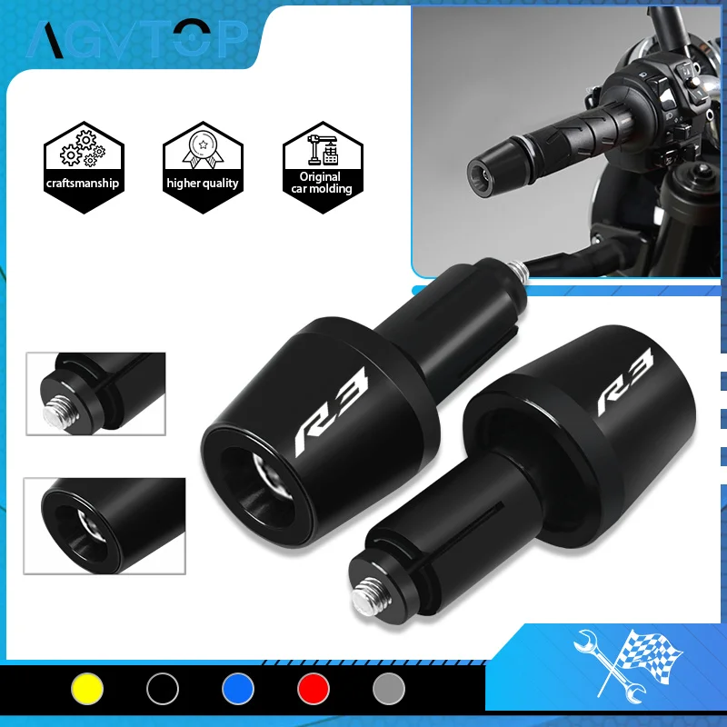Accessories handlebar For R3 R6 R6S R7 Motorcycle Handle Bar End Anti Silder Cap 7/8