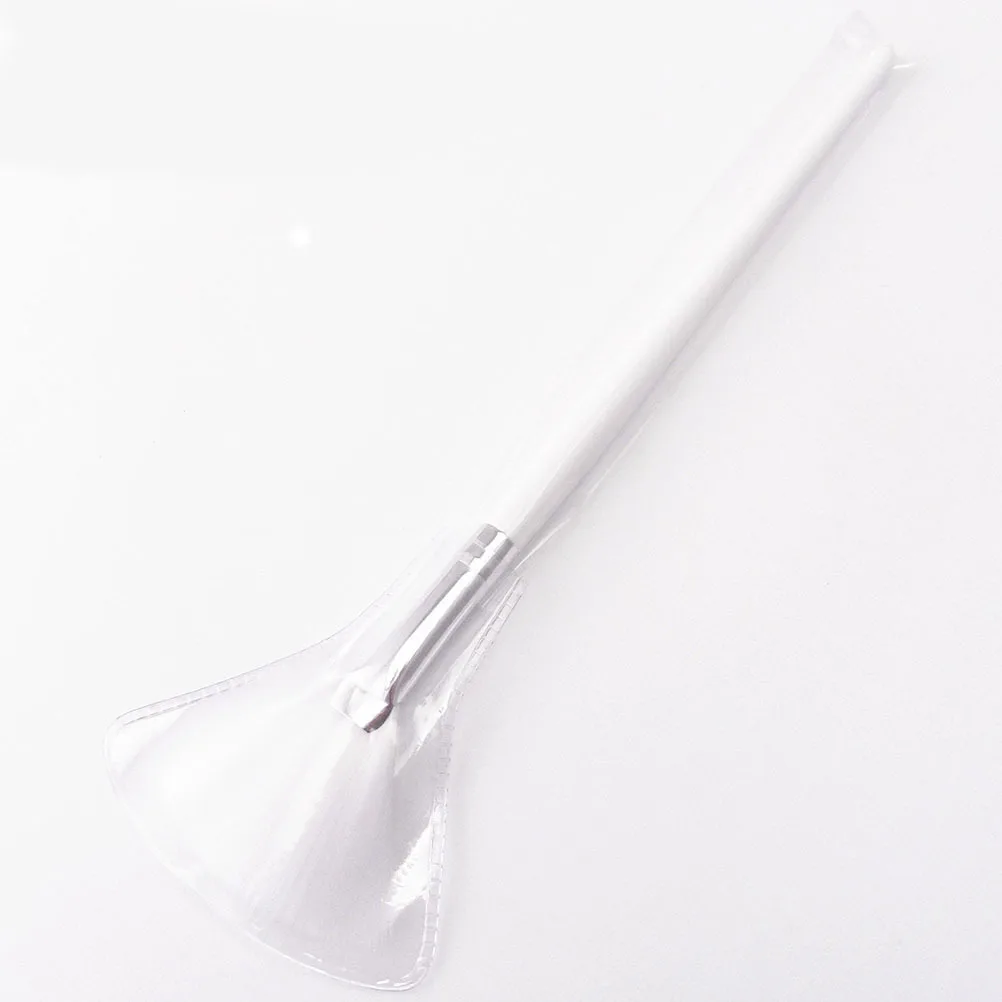 

White Fan Shape Mask Brush Wooden Long Handle Smooth Coverage Facial Mask Tool DIY Skin Care Application Skin Care