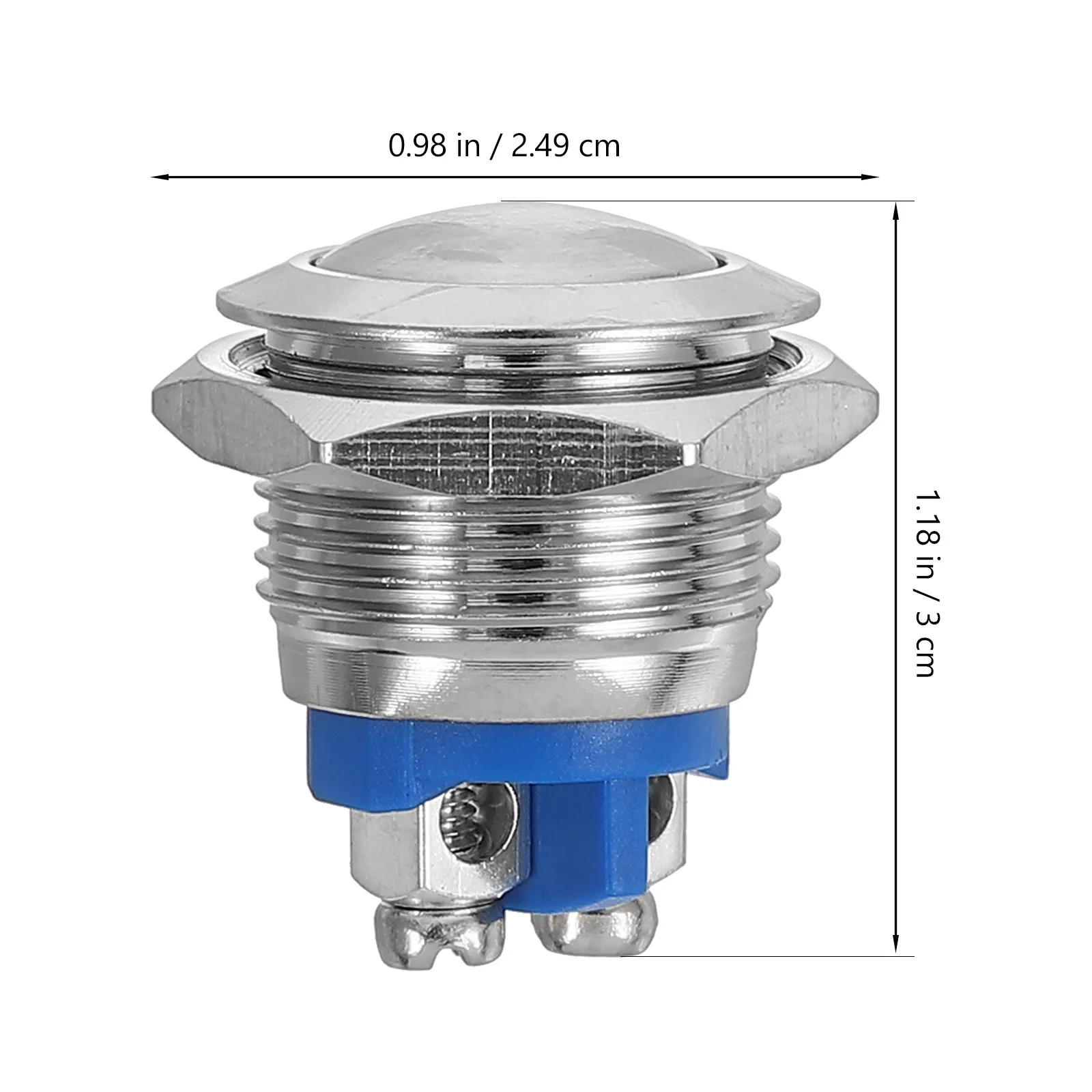 Self Locking Metal Push Button Switch Automotive Industrial Latching Compact Durable for Vehicle Marine Equipment