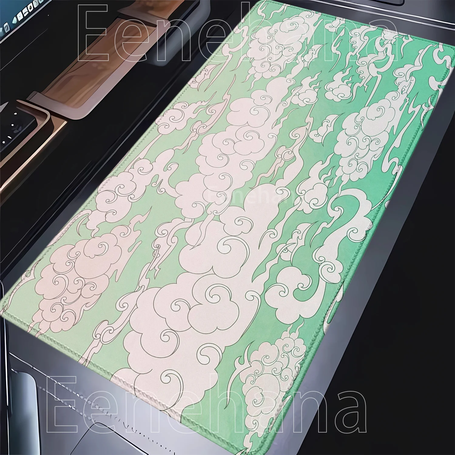 Large Mouse Pad Clouds Cartoon Kawaii Carpet PC Gaming Mousepad Non-Slip Base Rubber Laptop Computer Office Accessories Desk Mat