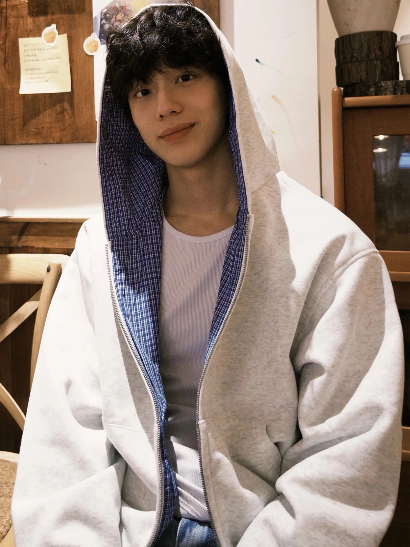 

Королевский синий клетчатый свитшот на молнии, мужской или американский топ, Cleanfit, двусторонняя верхняя одежда, осенняя удобная одежда