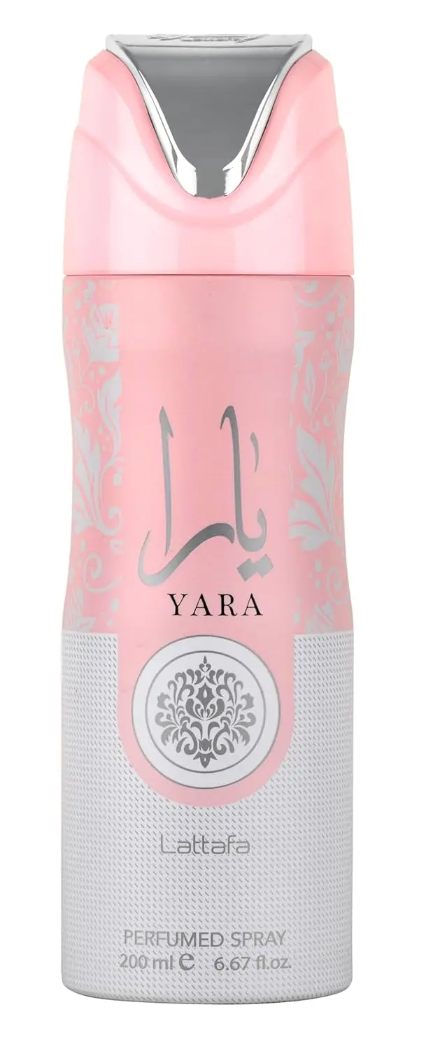 

Lattafa Yara – Floral, Fruity, Sweet, Musky – Perfumed Deodorant Spray for Women, 6.67 Ounce / 200 ml