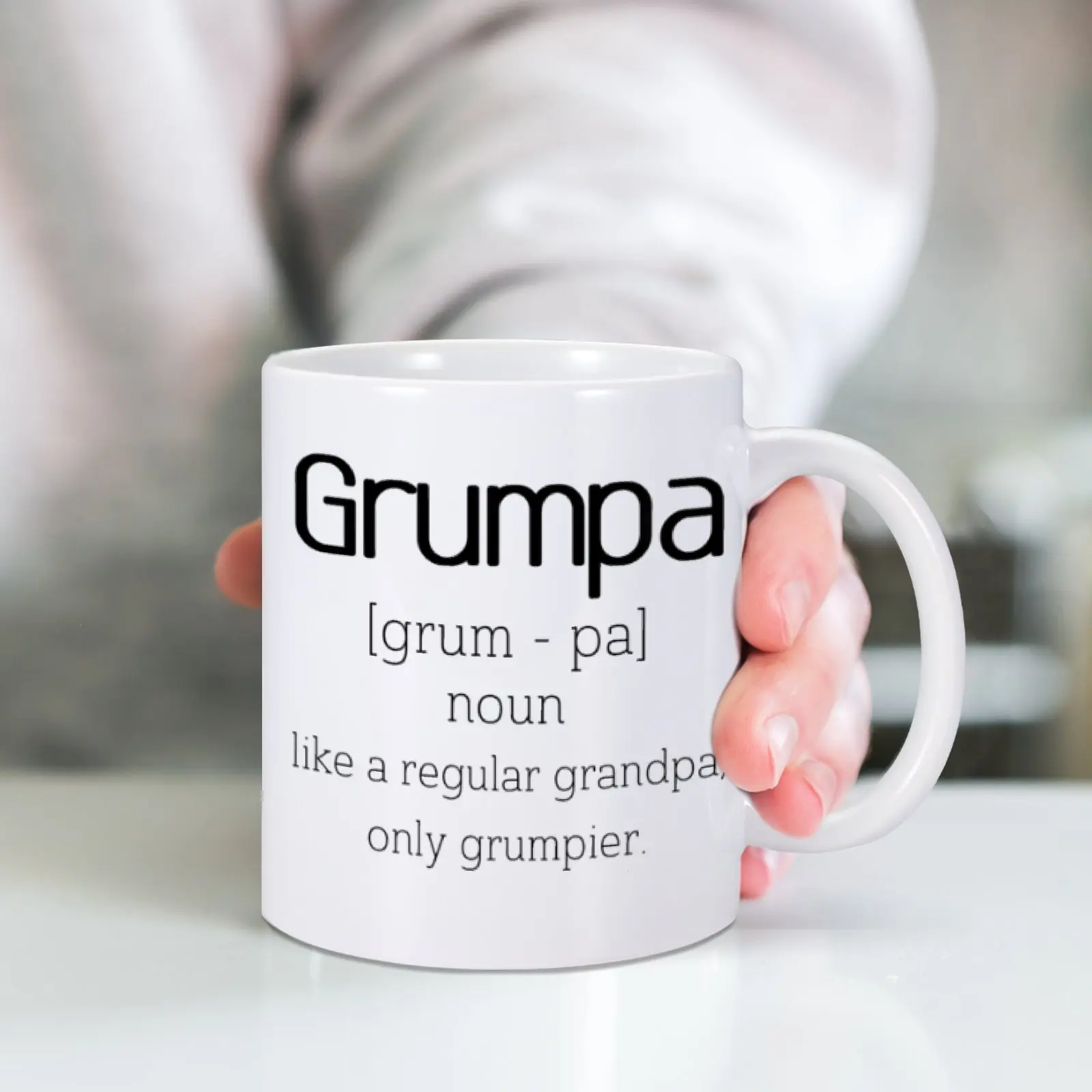 Cute Coffee Mug Personalized Home Tea Cups Novelty Custom Coffeeware Drinkware Tableware Gifts for Grumpa Grandfather Grandpa