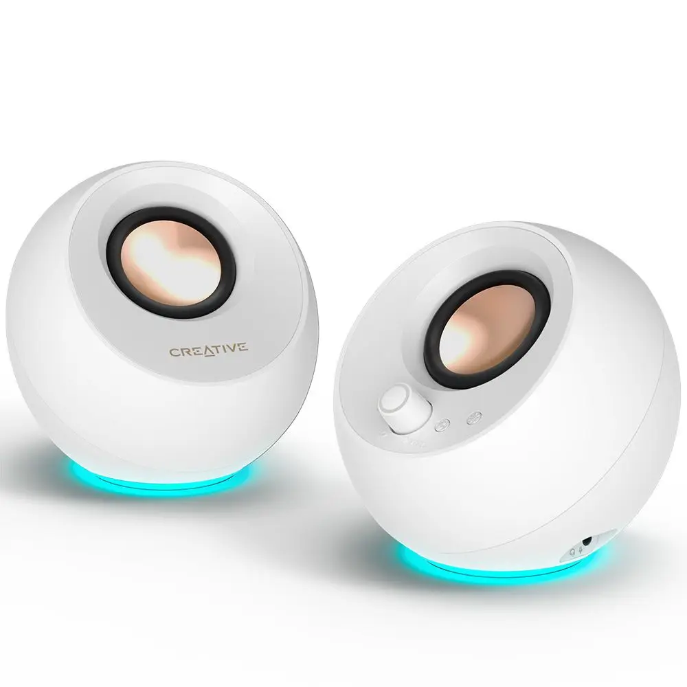 Creative Pebble Pro White Speaker {Domestic Shipping, Domestic