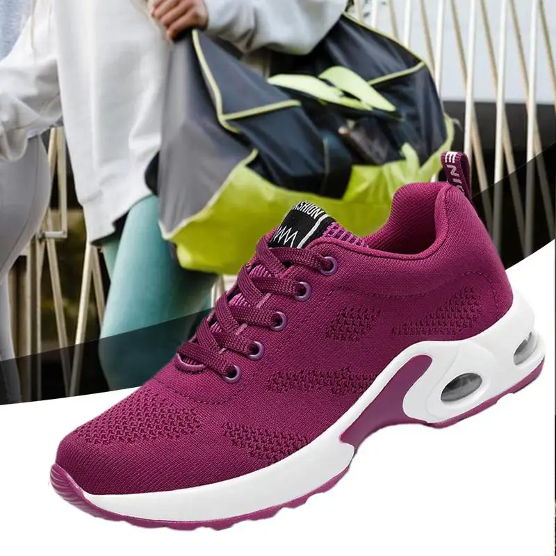 Women's Running Shoes Breathable Tennis Shoes For Women Outdoor Sports Shoes For Women With Air Cushion Elastic Sole For Party