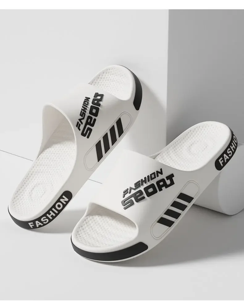 Dicke Sohle Rutschfeste Sport-Slides für Herren Sommer EVA Sandalen Hausschuhe Modische Freizeitpantoffeln für Draußen – Detail 8