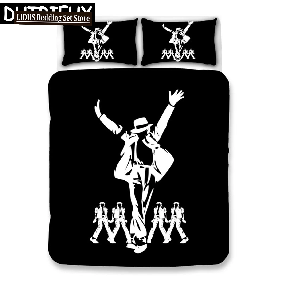 Michael Jackson 3D Bedding Set Duvet Covers Pillowcases Cartoon Michael Jackson Comforter Bedding Sets Bedclothes Duvet Cover