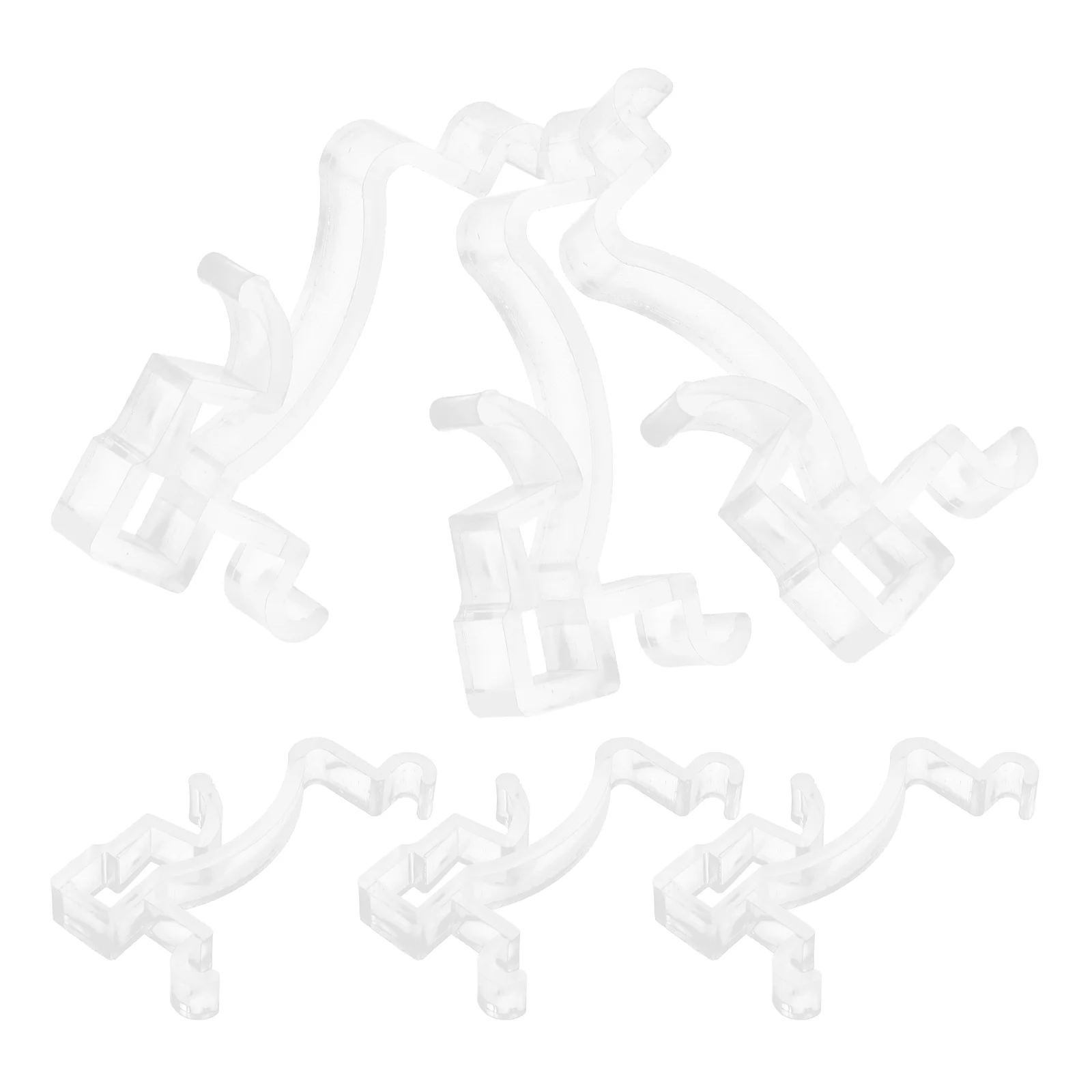

6pcs Venetian Blind Clips Reusable Clear Plastic Window Valance Hidden Clips Durable Replacement Clamp For Household Blinds