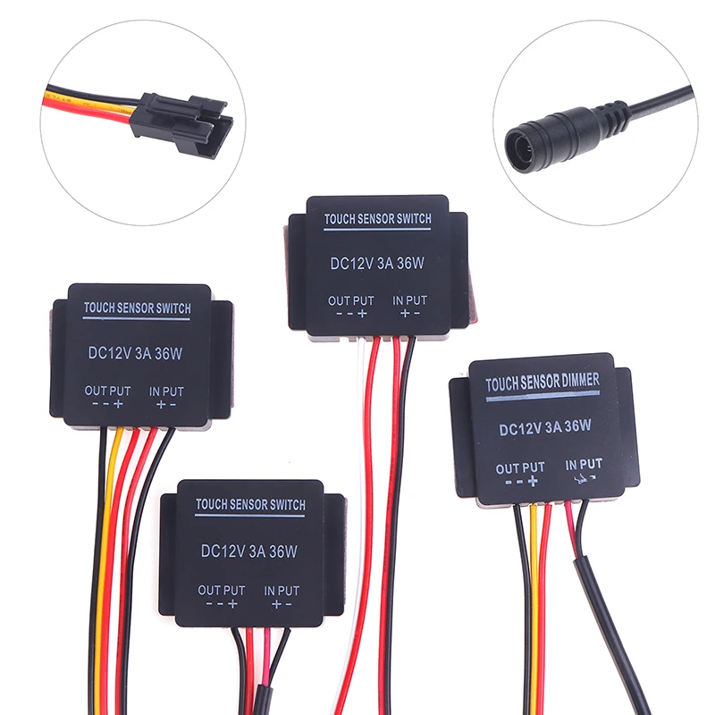 ل مصباح ليد المصباح أحادية اللون ثلاثة ألوان لانهائي يعتم تيار مستمر 12-24 فولت مرآة حمام اللمس التعريفي التبديل الاستشعار