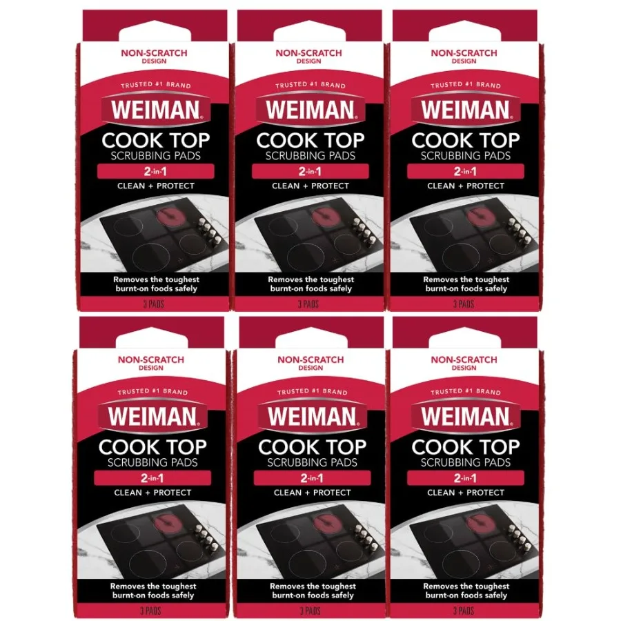 Products Cook Top Scrubbing Pad, 3 Count, 6 Per Case