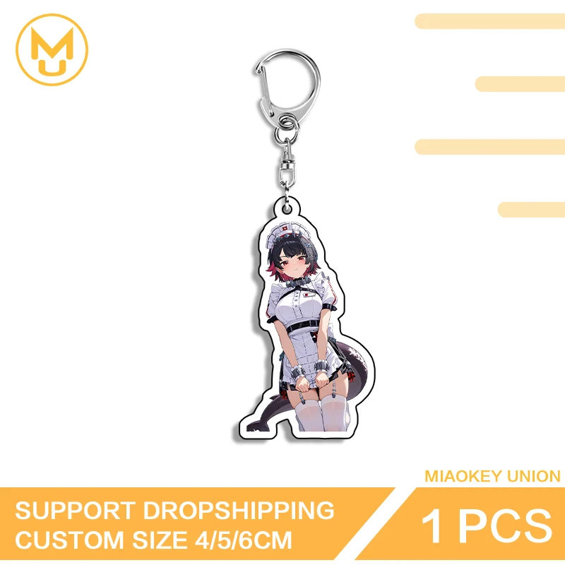 Jane Doe key chains Personality maid uniform military keyring Zenless Zone zero keyholder without censorship hentai lewd props