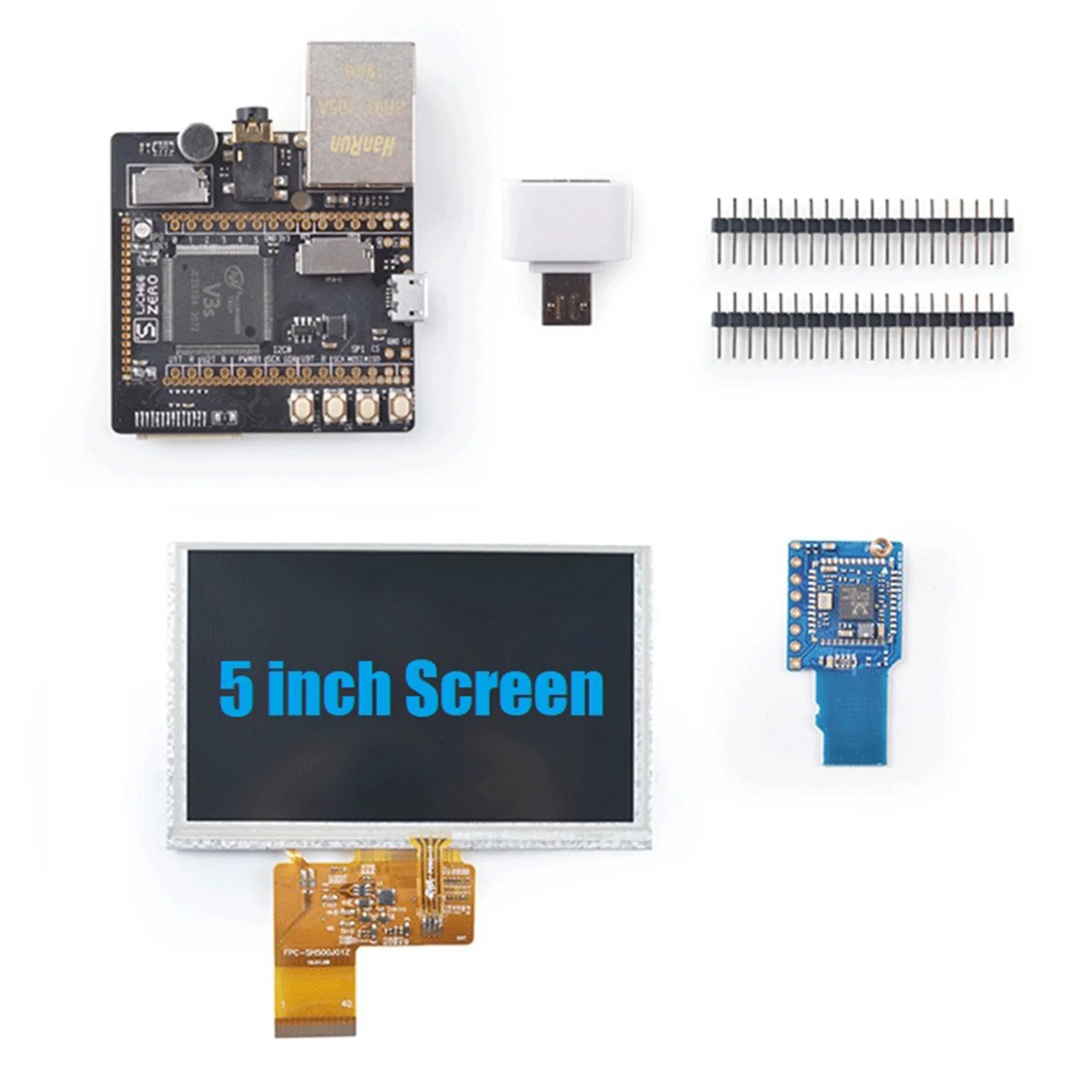 

For Sipeed Lichee Zero Dock Motherboard+WiFi+Bluetooth Module+5 Inch Screen Expansion Board V3S Development Board