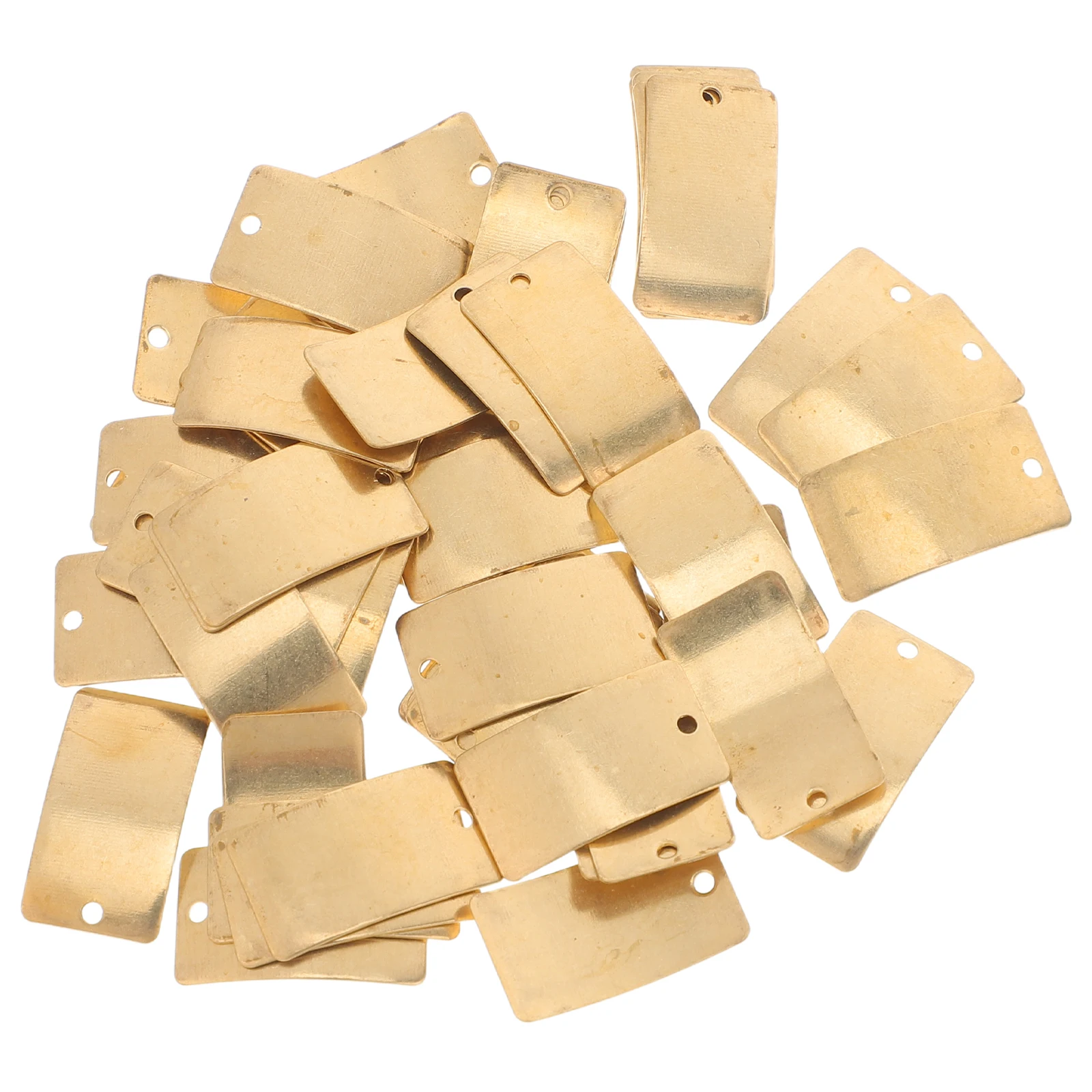 

50 PCS Copper Sheet Pendant Jewelry Making Pendants Charm DIY Charms Single Hole