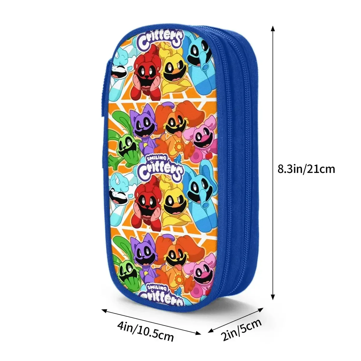 Smiling Critter Animal Game Pencil Case Lovely Pen Holder Pencil Bags Student Big Capacity School Supplies Gifts Pencilcases