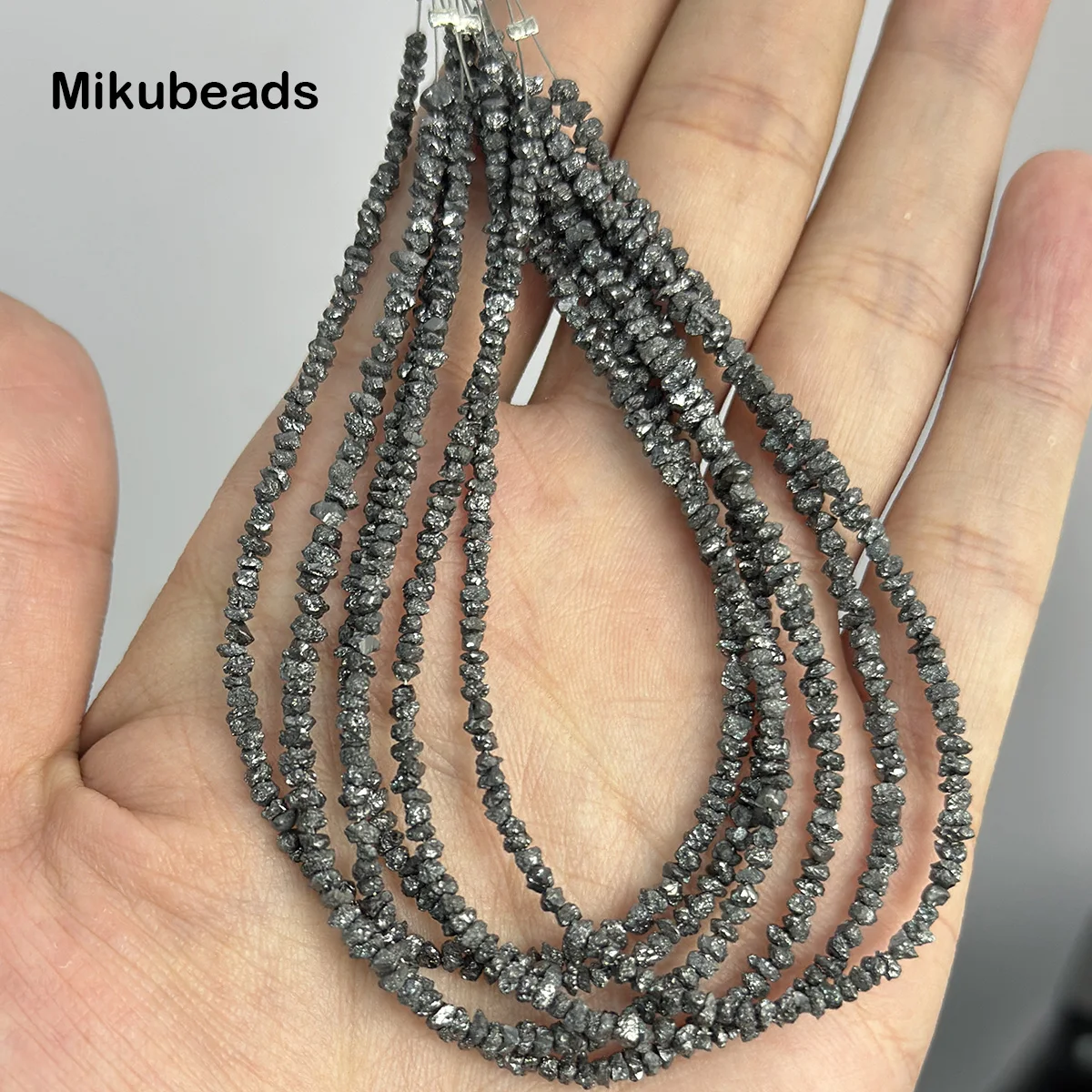 Wholesale Natural Black Diamond Raw Ore Irregular Loose Beads For Making Jewelry DIY Necklace Bracelet