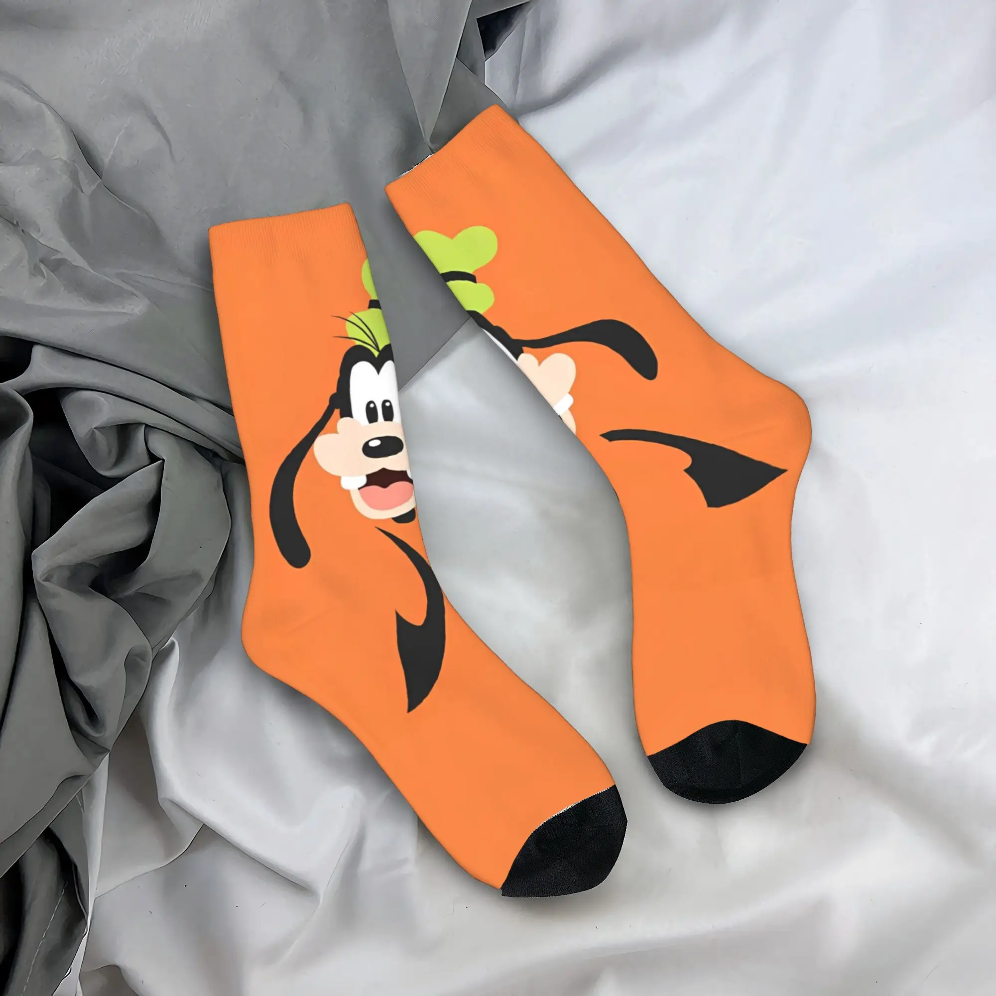 Goofy Goof Cartoon Cute Socks Men Women Polyester Funny Happy Mickey Mouse Friend Socks Novelty Middle Tube Socks Gift Stockings