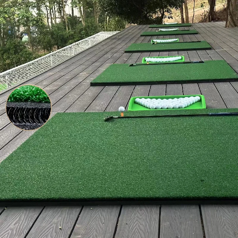 

Pro Grade 150 X 150 Size Golf Batting Mat Indoor/Outdoor Mini Golf Swing Trainer with Customization Support for Driving Range