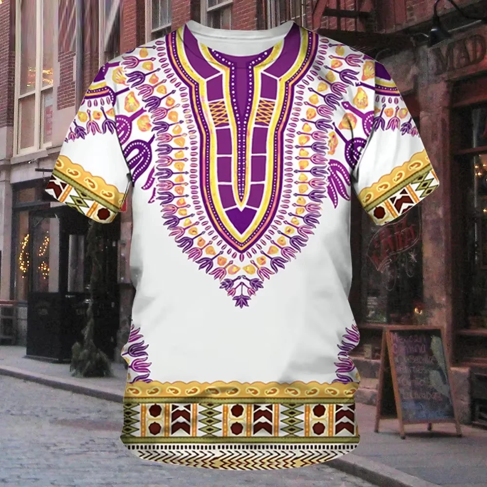 Newest Summer Men Clothing 3d Print Vintage African Style Men Streetwear T-Shirts Men Fashion Harajuku Casual Oversized T Shirt image 3