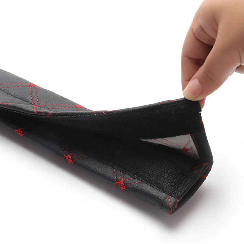 جديد مقعد السيارة حزام غطاء بولي Leather الجلود لينة حزام الأمان غطاء الكتف تنفس حماية وسادة اكسسوارات الديكور الداخلي للسيارات #5