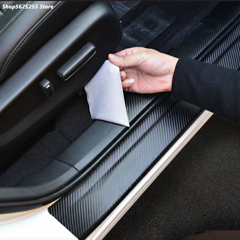 PU Leather Car Door Sill Mat Cover Protector Sticker for Changan Cs55 Plus 2020 2021 2022 Cs55plus Doors Threshold Accessories