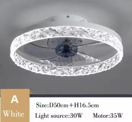 

Nordic Crystal Led Lamp With Ceiling Fan 6 Speeds Bedroom DC Ceiling Fan With Remote Control Ceiling Fans With Light Fixture