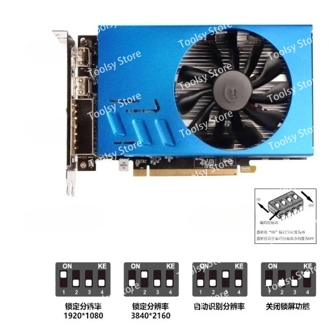 Multi-Screen Graphics Card 6 Screens 6 Ports Lock Screen RX580/R7350 Stock Futures Splicing Fusion 6 HDMI Interfaces