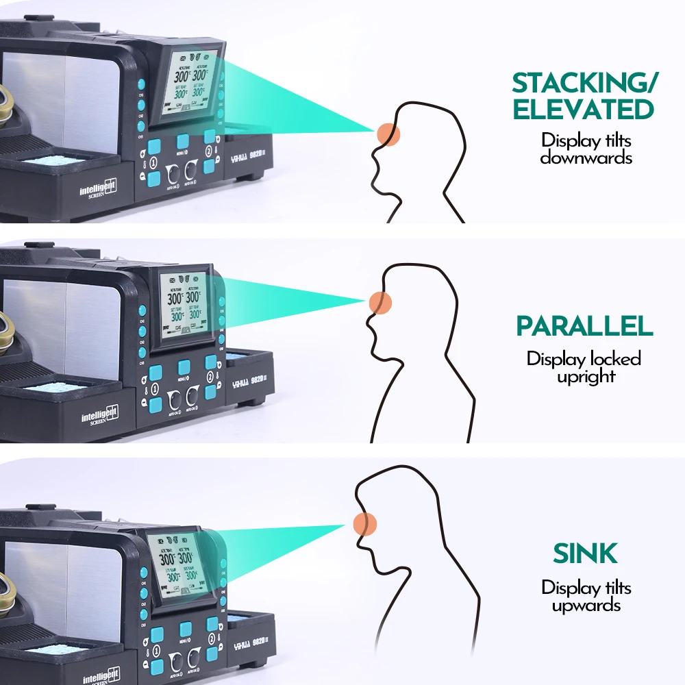 Stazione di saldatura YIHUA 982D-II con saldatore elettrico C210 C245 Display digitale LCD Stazione di saldatura Strumento di riparazione di