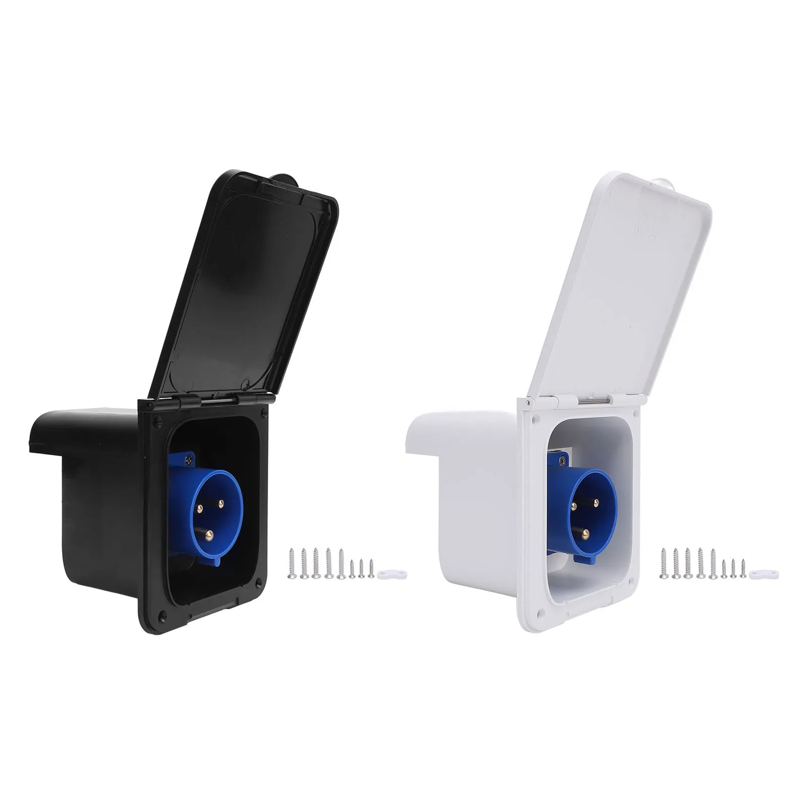 RV-Steckdose, 3-polig, 32 A, Unterputzmontage, wasserabweisend, Shore-Stromsteckdose für Wohnmobil-Anhänger