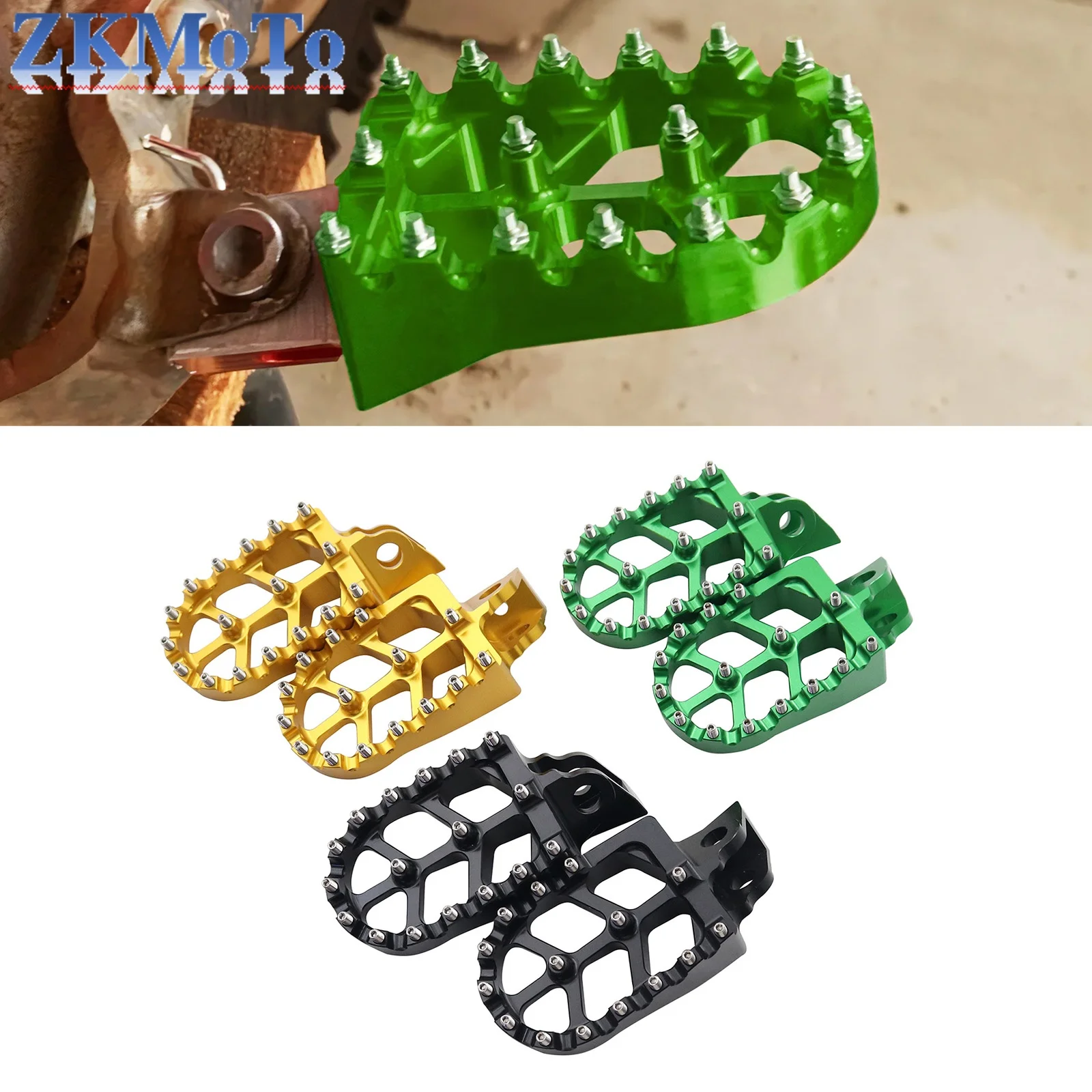 

Motorcycle CNC Foot Pegs Footpeg Pedals FootRest For Kawasaki KX65 KX80 kX85 KX100 KX112 KLX140 KLX140L KLX140G 1998-2022 2023