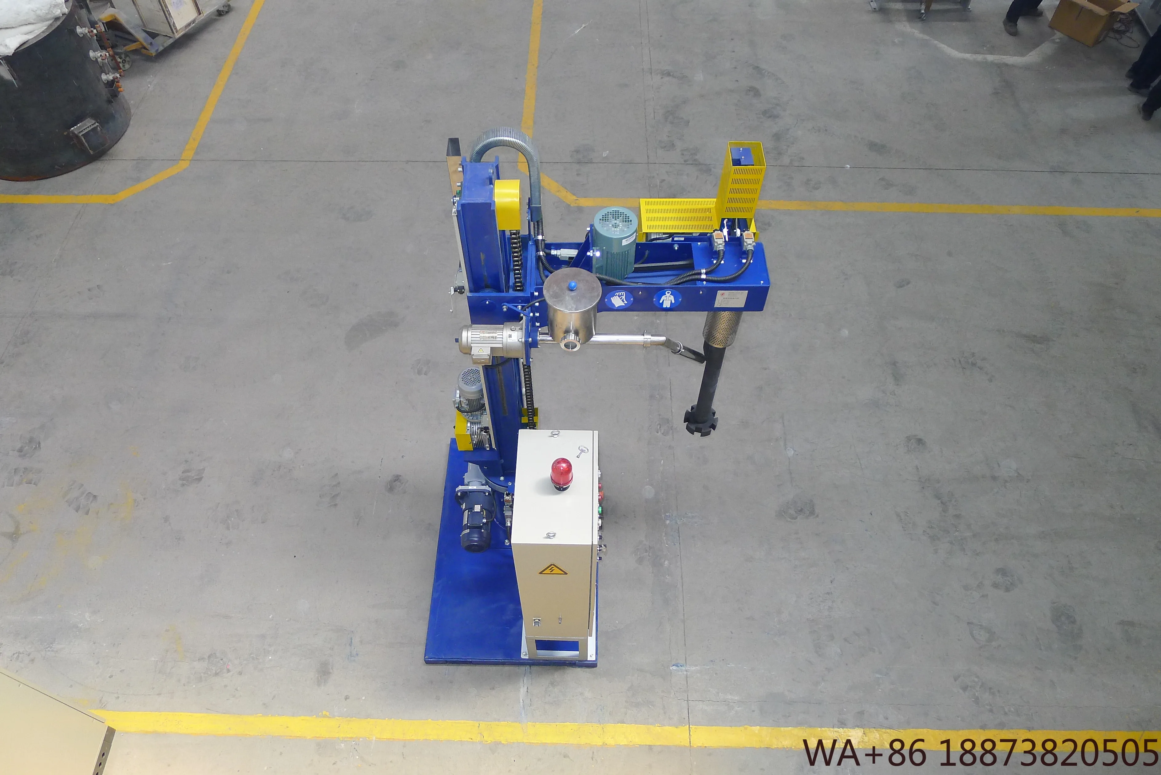 معدات التفريغ والتدفق الدوارة من الألومنيوم مع دوار الجرافيت وعمود للنقاء المنصهر #6