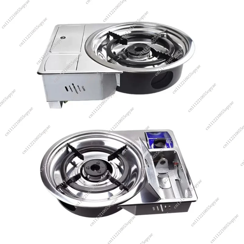 Commercial Desktop Embedded BBQ Gas Grill Smokeless Indoor Outdoor Stainless Steel Barbecue for Restaurant
