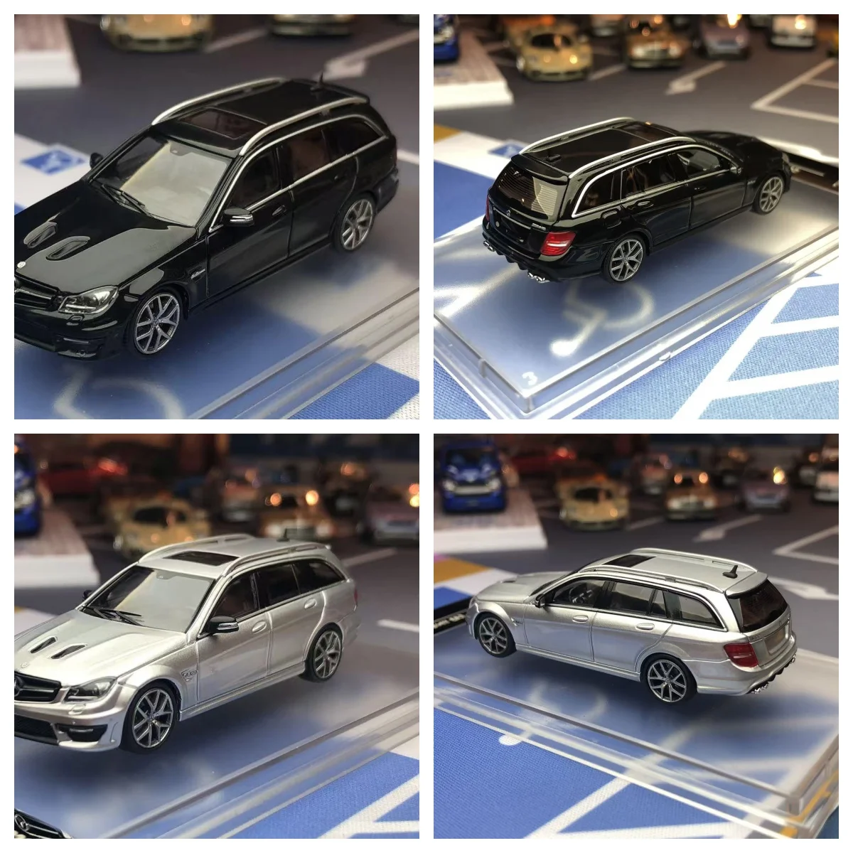 

King Model 1/64 MB C63 Estate S204 Wagon Diecast Model Car Collection Limited Edition Hobby Toys