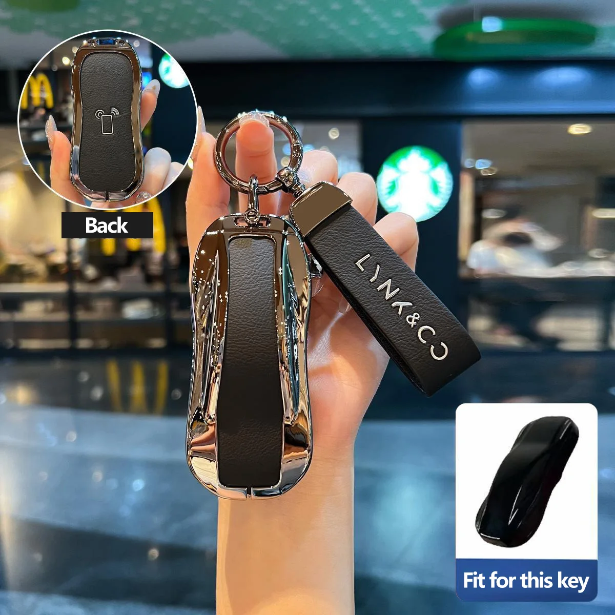 

Zinc Alloy Car Key Case for Lynk & Co Z10 LynkCo Z20 Lynk&Co 900 EMP NFC Card Keychain Remote Cover Shell Holder Fob Accessories