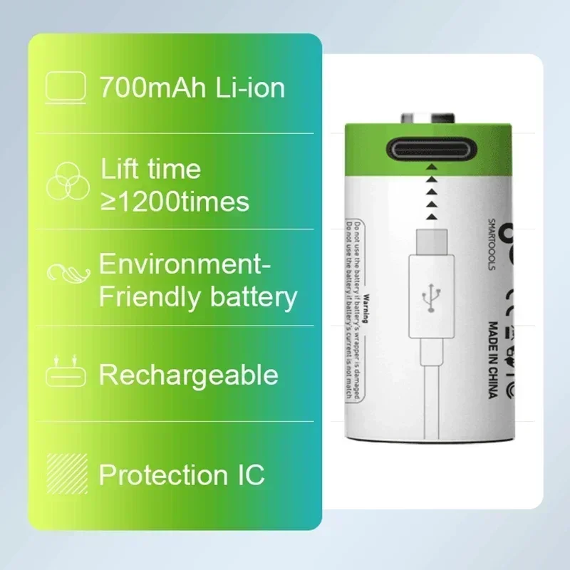 Cr123a 3.7v USB rechargeable lithium-ion battery CR17345 for fast charging of laser indicator LED flashlight battery+c cable