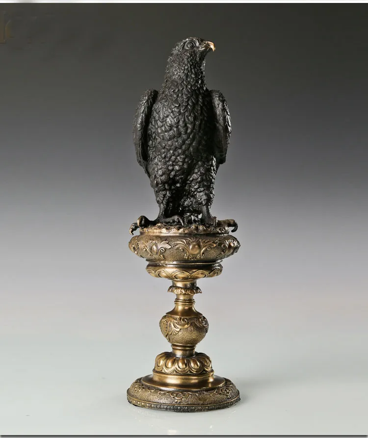 39CM Large--TOP business ART Success Auspicious Mascot Arabia Eagle Falcon hawk statue-HOME office company efficacious Mascot view 4