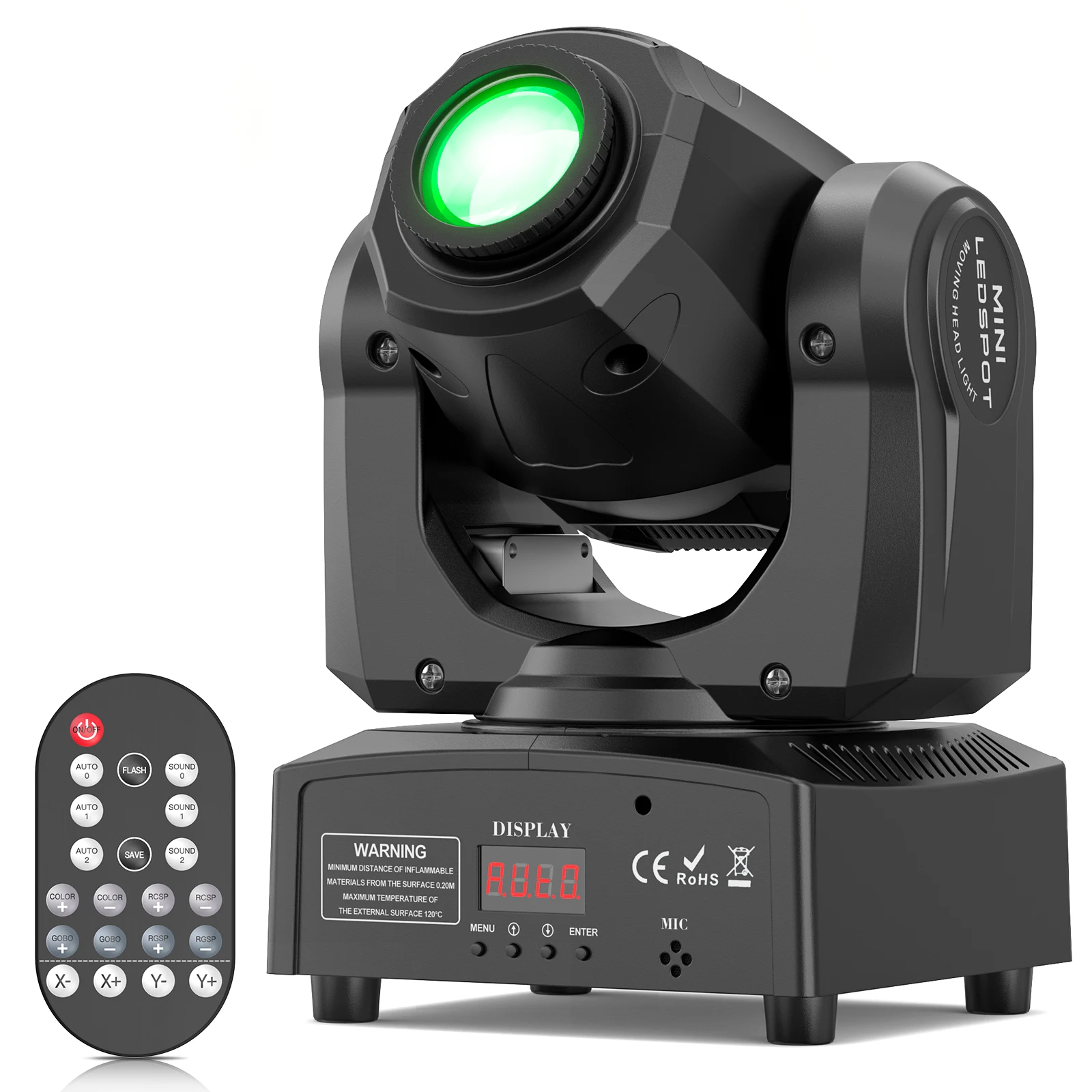 Datewink 50W LED Moving Head Lights Beam Gobo Stage Lighting Pattern Effect Remote Control DMX For DJ Disco Party Club Christmas