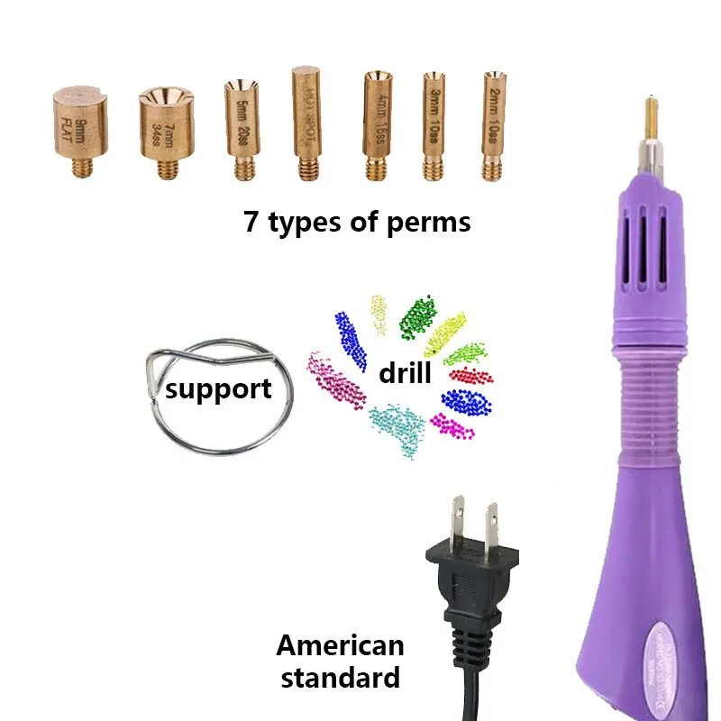 EU /US Purple Hotfix Rhinestone Applicator Hot Fix Applicator Fast Heating Iron-on Wand Heat-fix Rhinestones Glass Diamond Tool