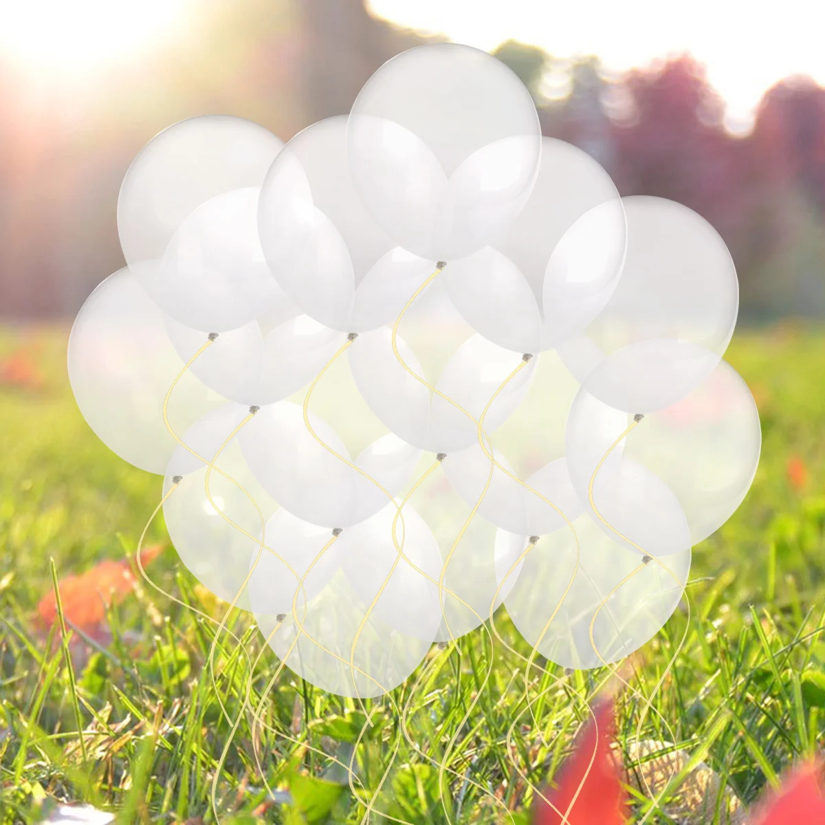 

50Pcs Round Transparent Thickened Latex Balloons 12 Inch Bright Decoration Balloon Helium Perfect for Celebration