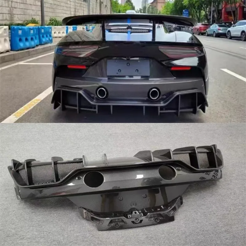 

For Maserati MC20 Real Dry Carbon Fiber Car Rear Bumper Lip Diffuser Splitters Spoiler Back Car Accessories Body Kit