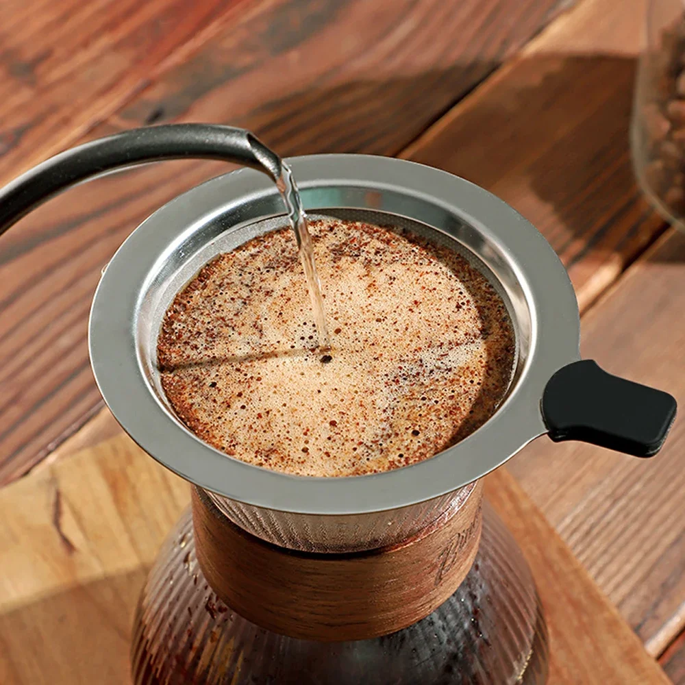 Стеклянный чайник для кофе, фильтр из нержавеющей стали, капельное заваривание, горячая заварка, кофейник, капельница, бариста, кофеварка для кофе, полицейский кофе