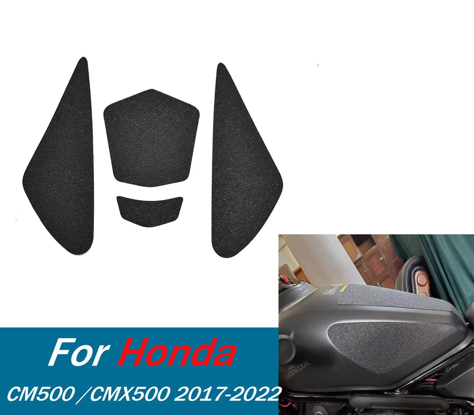 

﻿ Наклейки на бак мотоцикла, защита газа для Honda Rebel CMX 500 2017-2024, комплект, наклейки для защиты коленей ﻿ Аксессуары ﻿