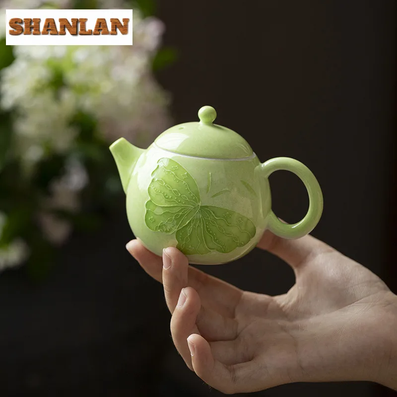 

125 мл ручная роспись бабочка чайник традиционный чайник заварник горшок чайник с шариковым отверстием китайский чайный сервиз аксессуары