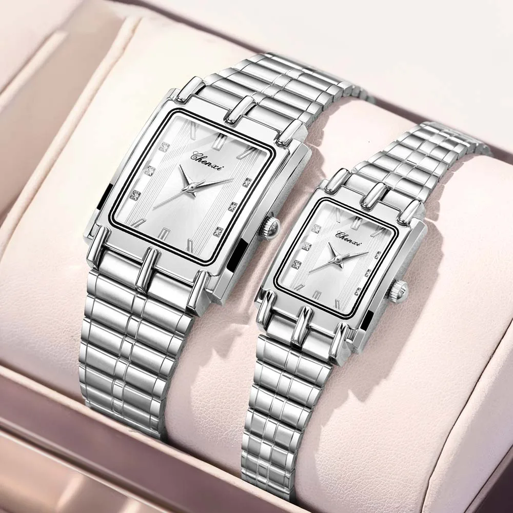 chenxi-couple's-quartz-watches-watches-elegant-women's-watches-square-case-stainless-steel-fashion-men's-wristwatches-часы