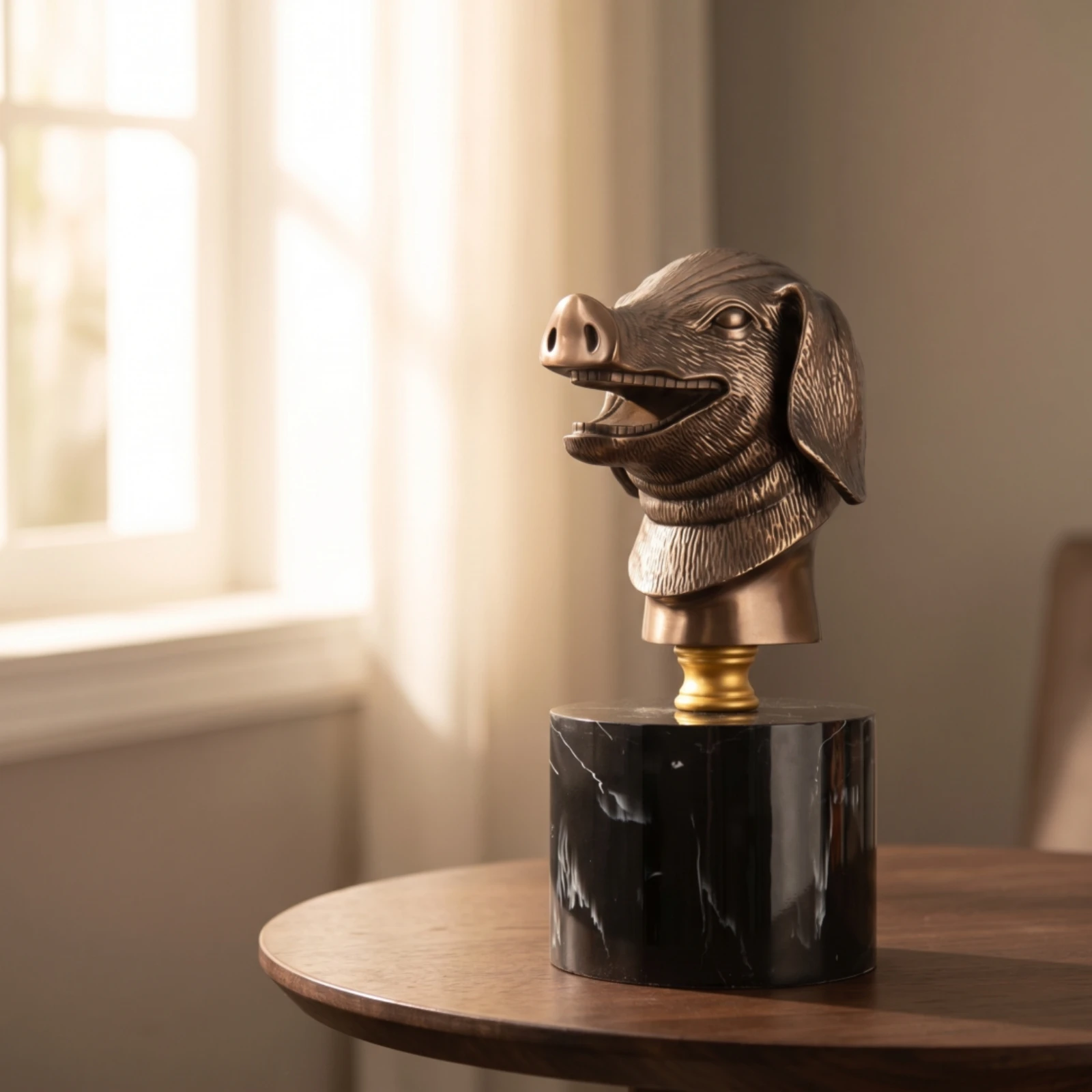 Animal Head Sculpture Decorative Zodiac Figurine Animal Figurine Contemporary Bust Exquisite for Homeowners, Entryway